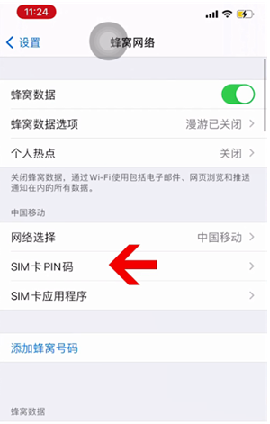 洪泽苹果14维修网分享如何给iPhone14的SIM卡设置密码 